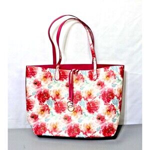 Stein Mart Pink Peony Open Tote Reversible Shoulder Bag Cottagecore